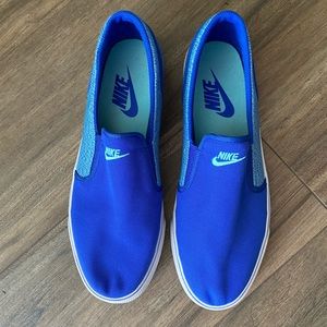 US Size 12 Nike Ocean Blue Two Tone Slip-on's